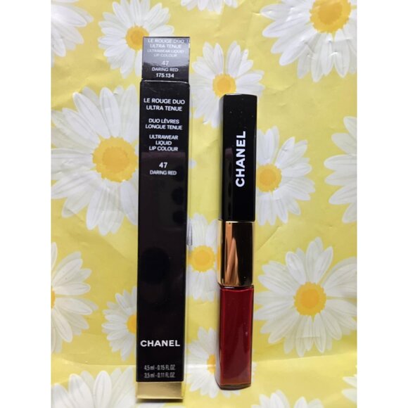 Chanel Le Rouge Duo Ultra Tenue Ultrawear Liquid Lip #47 Daring Red - Picture 7 of 7